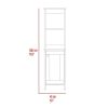 DEPOT E-SHOP New Haven Linen Single Door Cabinet, Two Interior Shelves, Two Open Shelves, Light Gray