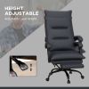 Vinsetto Heated Massage Office Chair with 6 Vibration Points, Heated Office Chair with Footrest, Armrest & Padding, Gray