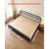 Bunkie Board, Cal King 69.7 x 81.9 in, Foldable Bed Board Under Mattress with Nylon Webbing, Plywood, Rounded Edges, Anti-Sag Design for Metal Frames