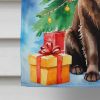 Chocolate Christmas Reindeer House Flag Large Porch Sleeve Pole Decorative Outside Yard Banner Artwork Wall Hanging, Polyester, House Size, Multicolor