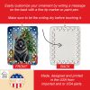 Black Chow Chow Christmas Reindeer Porcelain Ornament Christmas Tree Hanging Decorations for Home Christmas Holiday, Rectangle, Gift, Multicolor