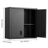 Metal Wall Cabinet, 30W x 12.2D x 30H Inch, Steel Floating Hanging Storage Cabinet with Locking Doors and Adjustable Shelf for Garage, Basement
