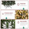 9ft Automatic Tree Structure Pointed Pencil Shape PVC Material Green Sticky White 460 Lights Warm Color 8 Modes 1298 Branches 91 Pine Cones 91 Berries