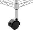 3-Shelf Heavy Duty Adjustable Wire Shelving Storage Rack on 2" PP Plastic Wheel Casters, Steel Utility Shelving Unit for Garage and Laundry Room