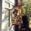 Bullmastiff Thanksgiving House Flag Large Porch Sleeve Pole Decorative Outside Yard Banner Artwork Wall Hanging, Polyester, House Size, Multicolor