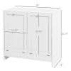 Laundry Efficiency: White 2-Compartment Tilt-Out Hamper Storage Cabinet