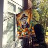 Maltese Thanksgiving House Flag Large Porch Sleeve Pole Decorative Outside Yard Banner Artwork Wall Hanging, Polyester, House Size, Multicolor