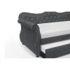 Abby Upholstered Velvet Wood Daybed with Trundle in Gray
