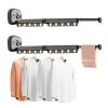 SOGA 2X  93.2cm Wall-Mounted Clothing Dry Rack  Foldable Hanger