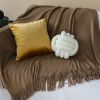 SOGA 2X Coffee Acrylic Knitted Throw Blanket  Couch Bed Sofa Home Decor