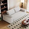 63" 2Setaser Sofa,Corduroy Fabric,Deep Seat Couches,Comfy Loveseat Sofa,No Assembly,1pcs for Living room, Bedroom,Conference room ,Apartment,White