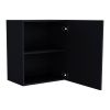 Wall Cabinet Dennard, Kitchen, Black