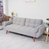 75" Flared Arm Convertible Sleeper Sofa-light gray