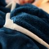 SOGA 2X Navy Blue Throw Blanket & Bed Sofa Comforter