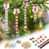 Christmas Ornaments Tree Decorations Personalized Crafts for Girls Adults Kids Kit DIY Ribbon Letter Tiles Bells Rustic Stockings Name Tags Hanging Xm