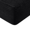 37.5-inch left chaise longue with plush black velvet, cup holder, flexible matching, mainly for living room use.
