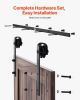 VEVOR 5FT Sliding Barn Door Hardware Kit for Single Sliding Barn Door Black