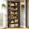 6-Tier Industrial Etagere Bookcase 72" Tall Open Storage Shelves Bookshelf for Living Room Bedroom Hallway