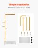 VEVOR Coat Rack Freestanding Coats Rack with Quartz Stone Base & 3 Round Hooks
