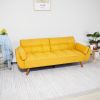 75" Flared Arm Convertible Sleeper Sofa-Yellow