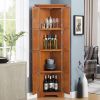 4-Tier 72" Corner Kitchen Pantry Storage Cabinet with 8 Doors Tall Storage Cabinet, Corner Cabinet and Shelves