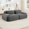 82'' loveseat sofa in luxuryCorduroy Fabric modular for free combo separation curved armrests