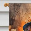 English Bulldog Thanksgiving House Flag Large Porch Sleeve Pole Decorative Outside Yard Banner Artwork Wall Hanging, Polyester, House Size, Multicolor