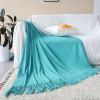 SOGA 2X Teal Acrylic Knitted Throw Blanket  Couch Bed Sofa Home Decor