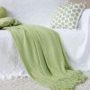 SOGA 2X Green Acrylic Knitted Throw Blanket  Couch Bed Sofa Home Decor