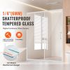 Semi-frameless Shower Door 57.7-59 x 70 in SGCC Tempered Glass 1/4in Chrome