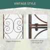 7.5ft Garden Metal Arch Outdoor Walkway Arbor for Decorative Climbing Vine Plants Party Wedding Ceremony Decoration Accessories Black