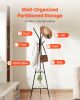 VEVOR Coat Rack Freestanding Coats Rack Stand with 2 Shelves & 6 Hooks