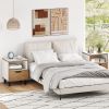 Nightstand Set of 2 with Drawer and Open Storage Shelf for Bedroom