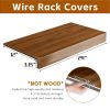 (24 INCH) 5 Pcs Wire Shelf Covers, Foamed PVC Wire Rack Covers for Removable Closet (Not Wood)