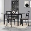 Farmhouse Style Dining Chairs Set of 2, Wooden Kitchen Chairs, Solid Wood Legs, High Ladder Back, Non-Slip Foot Pads, Sturdy Design