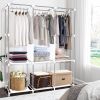 Portable Closet Storage Organizer Clothes Wardrobe Shoe Clothing Rack Shelf Dustproof Non-woven Fabric, Quick and Easy to Assemble