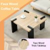 Square Coffee Table with Modern Minimalist Leg Design,Suitable for Offices and Living Rooms Natural(31.5*31.5*16.6inches)