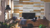 Thermo-treated 1/4 in. x 5 in. x 4 ft. Gold/White/Whitewash Mixed Colors Wood Wall Planks 10 Sq. Ft. per Pack