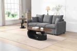 Luxury Nesting Coffee Table Set of 2, Tables with Storage for Living Room, Oval and Round Table Set, Black Center Table, Cocktail Table, Side Table