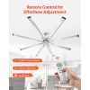 84 In Ceiling Fan without Light, 6-Speed Remote Control, Aluminum 8-Blade, Reversible DC Motor, Modern Low Profile Flush Mount Fan for Bedroom, Living