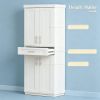 Storage Cabinet with Adjustable Shelves 30 Inches X 15.75 Inches X 72 Inches for Kitchen