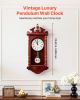 VEVOR Grandfather Clock, 23.2 in Classic Vintage Pendulum Clock, Pine Wood & MDF Wall Clocks with Quartz Movement and Quiet Design, for Living Room, B