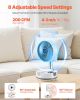 8 inch Foldable Rechargeable Oscillating Fan 3 in 1 Remote 8 Speeds