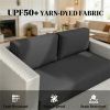 Terrace furniture cushion, sofa cushion, thick cushion, black (Cushion only)
