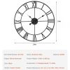Wall Clock, 24 in Wall Clock Roman Numerals, Battery Operated Non Ticking Silent Classic Decorative Round Clocks, for Living Room Bedroom Office Kitch