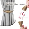 2 Pack Magnetic Curtain Tiebacks Rope Modern Handmade Curtain Tie Backs Decorative Drapes Weave Holdbacks for Window DÃƒÂ©cor, Khaki