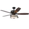 Ti Fen Matte Black 52-inch 5 Blade Ceiling Fan