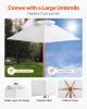 Picnic Table Wooden Tables and Bench Set with Umbrella Garden Indoor Outdoor