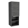 DEPOT E-SHOP Savona Medicine Single Door Cabinet, Two External Shelves, Two Interior Shelves, Smokey Oak