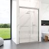 44"-48"W*72" H Semi-Frameless Double Sliding Shower Door, Bypass Shower Door, 1/4" (6mm) Thick SGCC Tempered Glass Door, Chrome